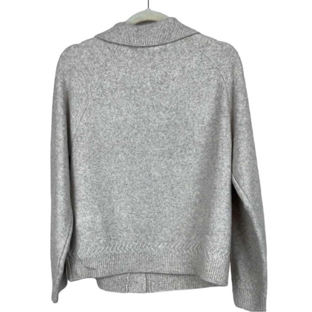 Tahari Greige Button-Up Cardigan - Picture 2 of 6